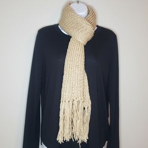 Handcrafted Crochet Scarf with Fringe Edges
